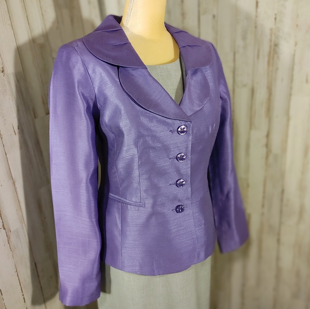 Isabella lavender long sleeve jacket sz 10